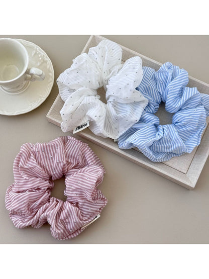 Gifty - Striped Fabric Coil Hair Tie