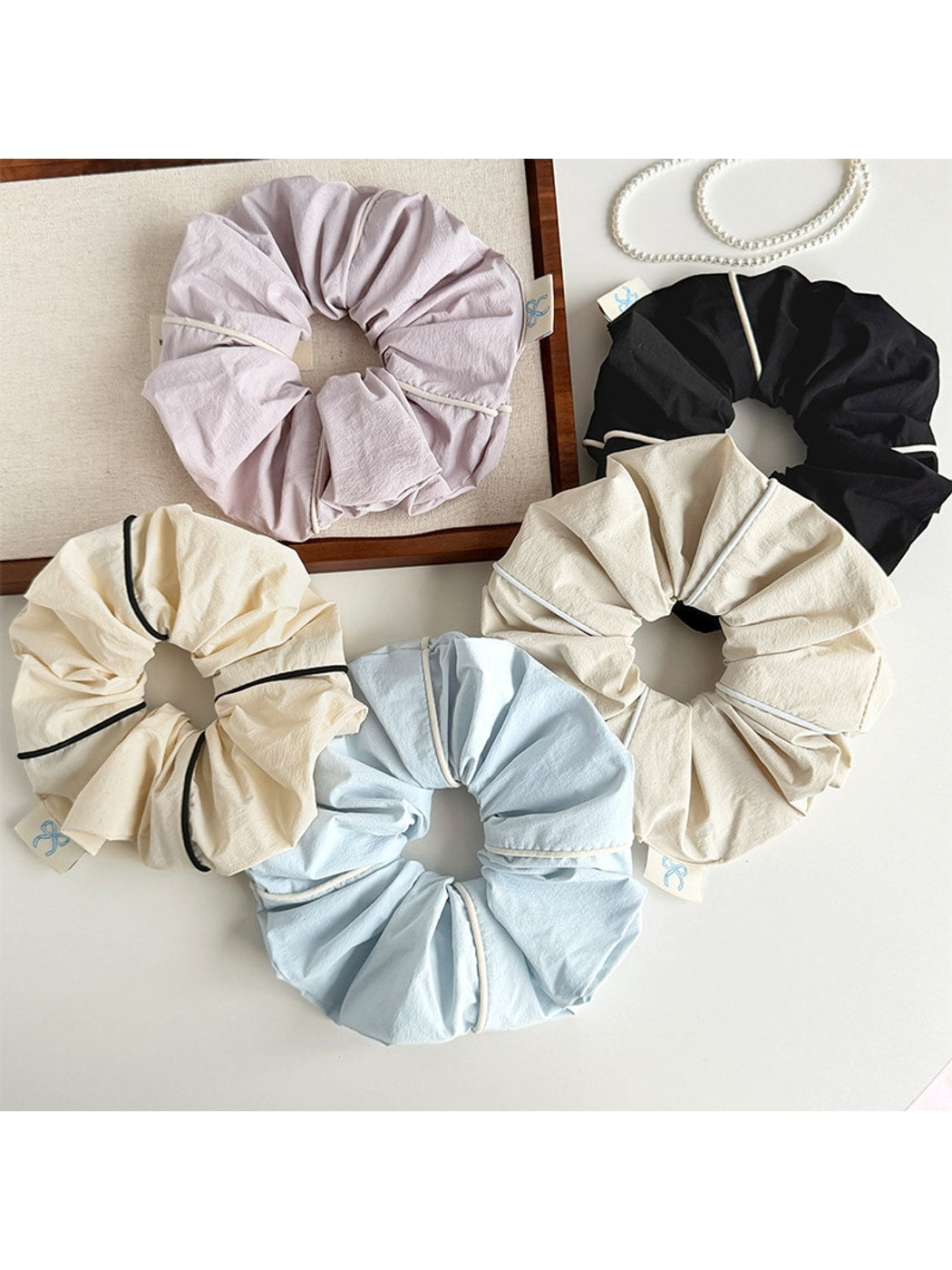 Gifty - High Elasticity Plain Polyester Scrunchie