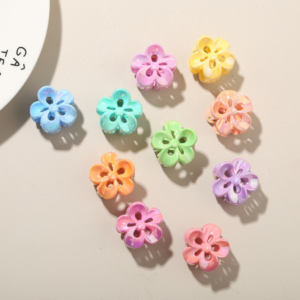 Beau - Glossy Petal Openwork PS Flower Claw Clip