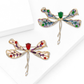 Brovia - Insect Shape Rhinestone Dragonfly Brooch
