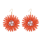 Earedge - Bohemian Round Sunflower Accent Earrings