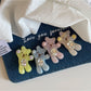 Beau - Cute Bear Oval Rhinestone Side Hair Clip