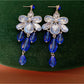 Earedge - Vintage Teardrop Floral Dangle Earrings
