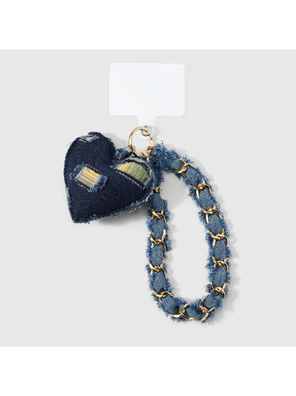 Keypus - Y2K Heart Chain Detail Polyester Keychain