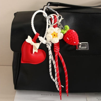 Keypus - Heart Motif Bow Detail Bag Pendant Keychain
