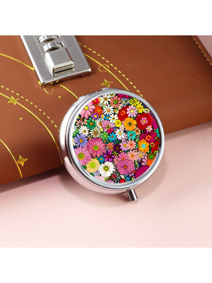 Mirroray - Cute Triple Compartment Round Compact Mirror