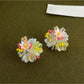 Earedge - Colorful Flower Sweet Stud Earrings