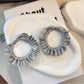 Gifty - High Elastic Ruffle Trim Decorative Hair Tie