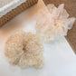 Gifty - Soft Floral Print Polyester Mesh Scrunchie