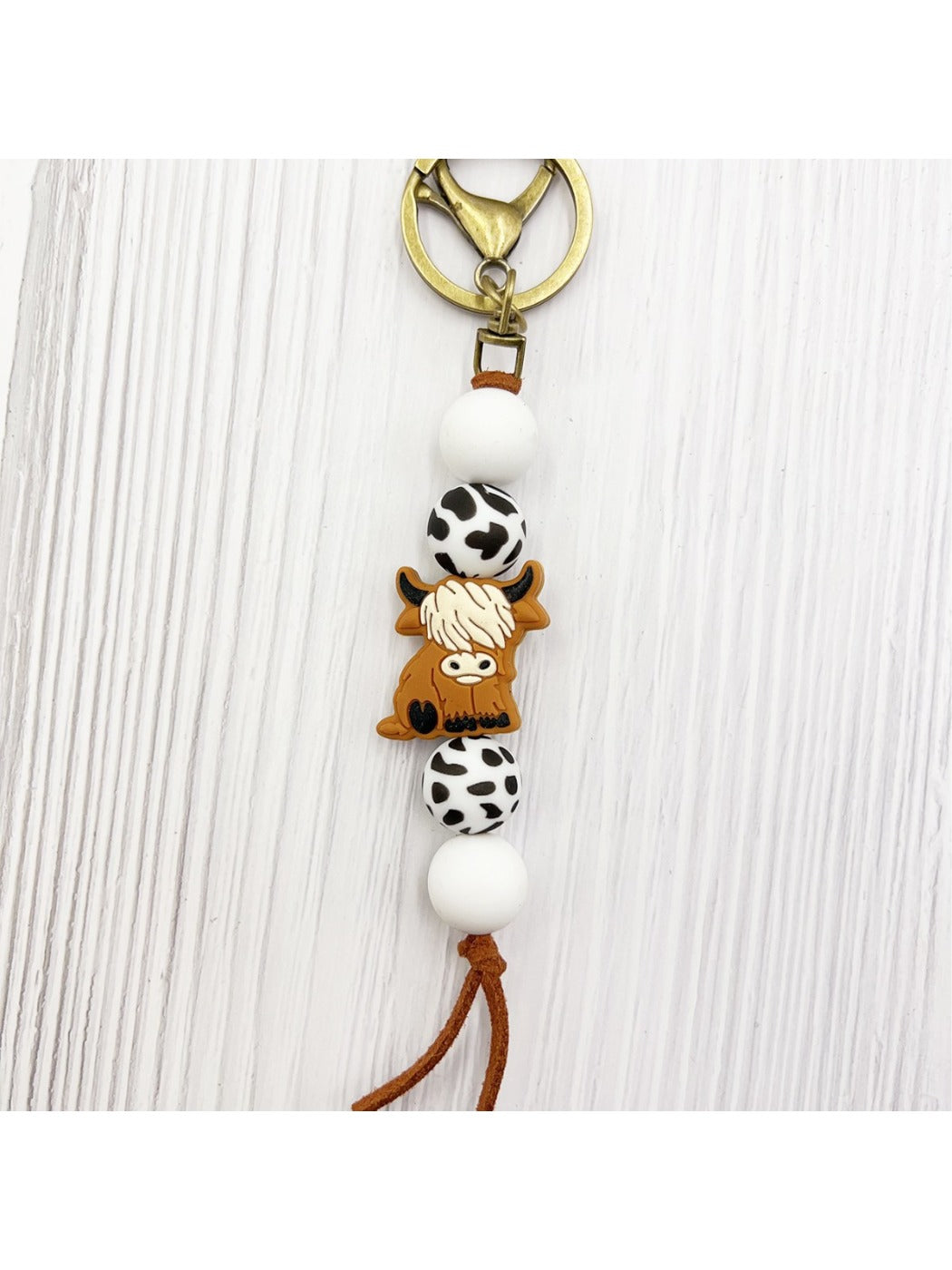 Keypus - Cartoon Yak-shaped Beads Keychain