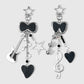 Keypus - Retro Silver Black Guitar Keychain