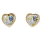 Earedge - Heart Shaped Elegant Oil Painting Style Earrings