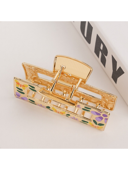 Beau - Sweet Floral Detail Square Claw Clip