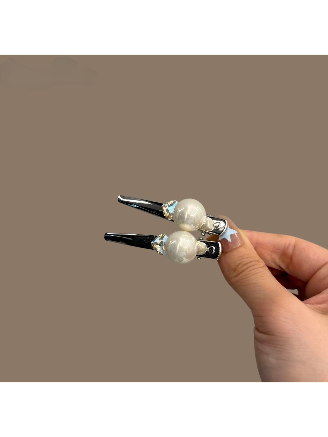 Beau - Round Bead Metal Side Bangs Hair Clip