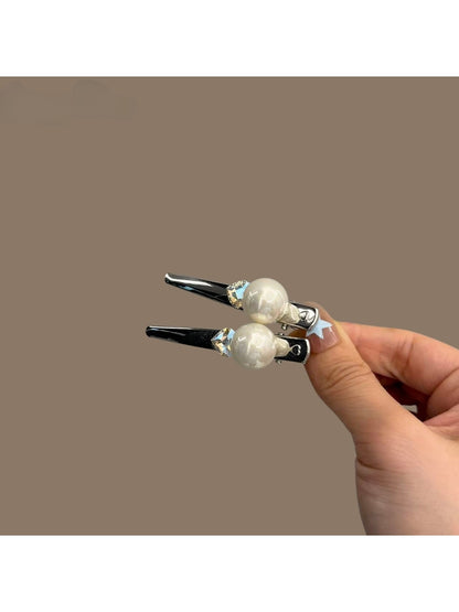 Beau - Round Bead Metal Side Bangs Hair Clip