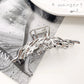 Beau - Cool Toned Geometric Line Elegant Claw Clip