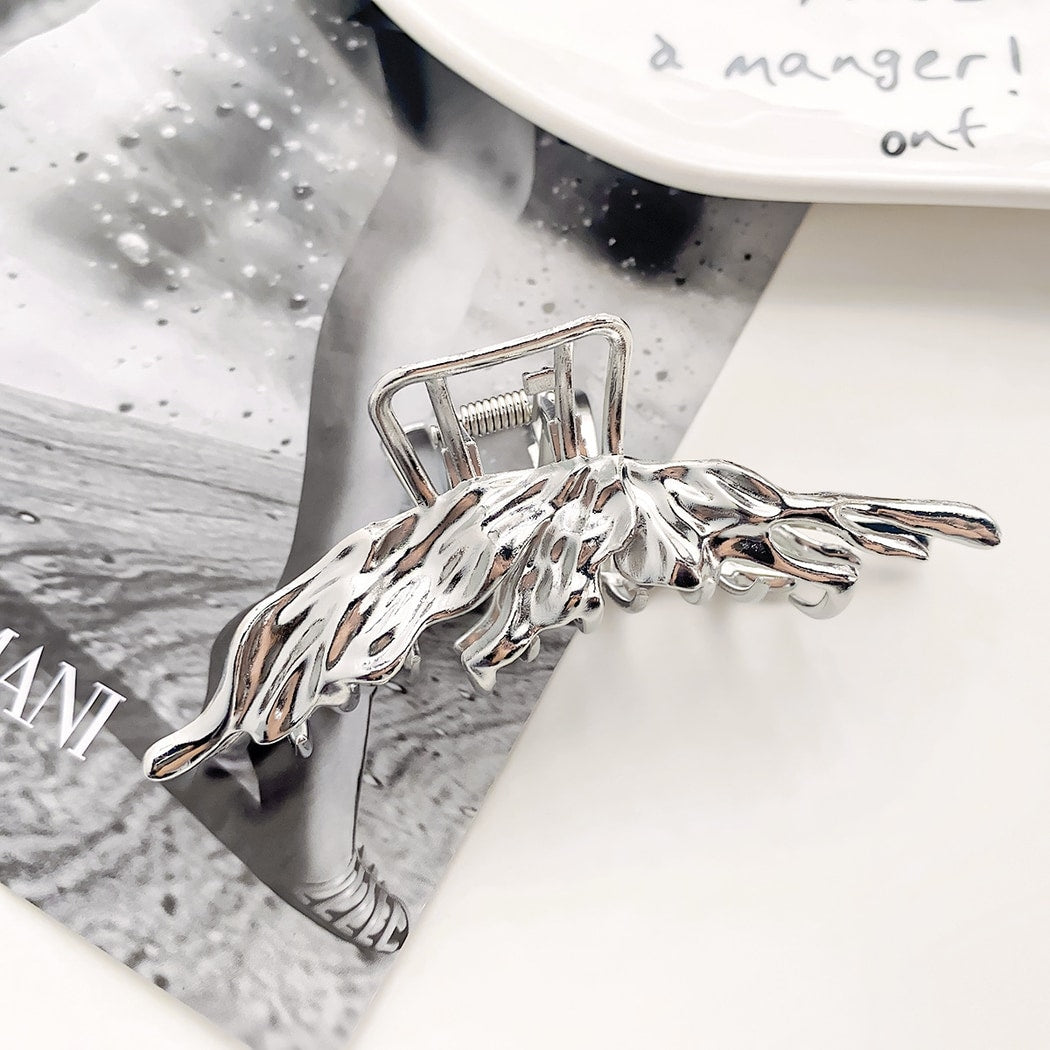 Beau - Cool Toned Geometric Line Elegant Claw Clip