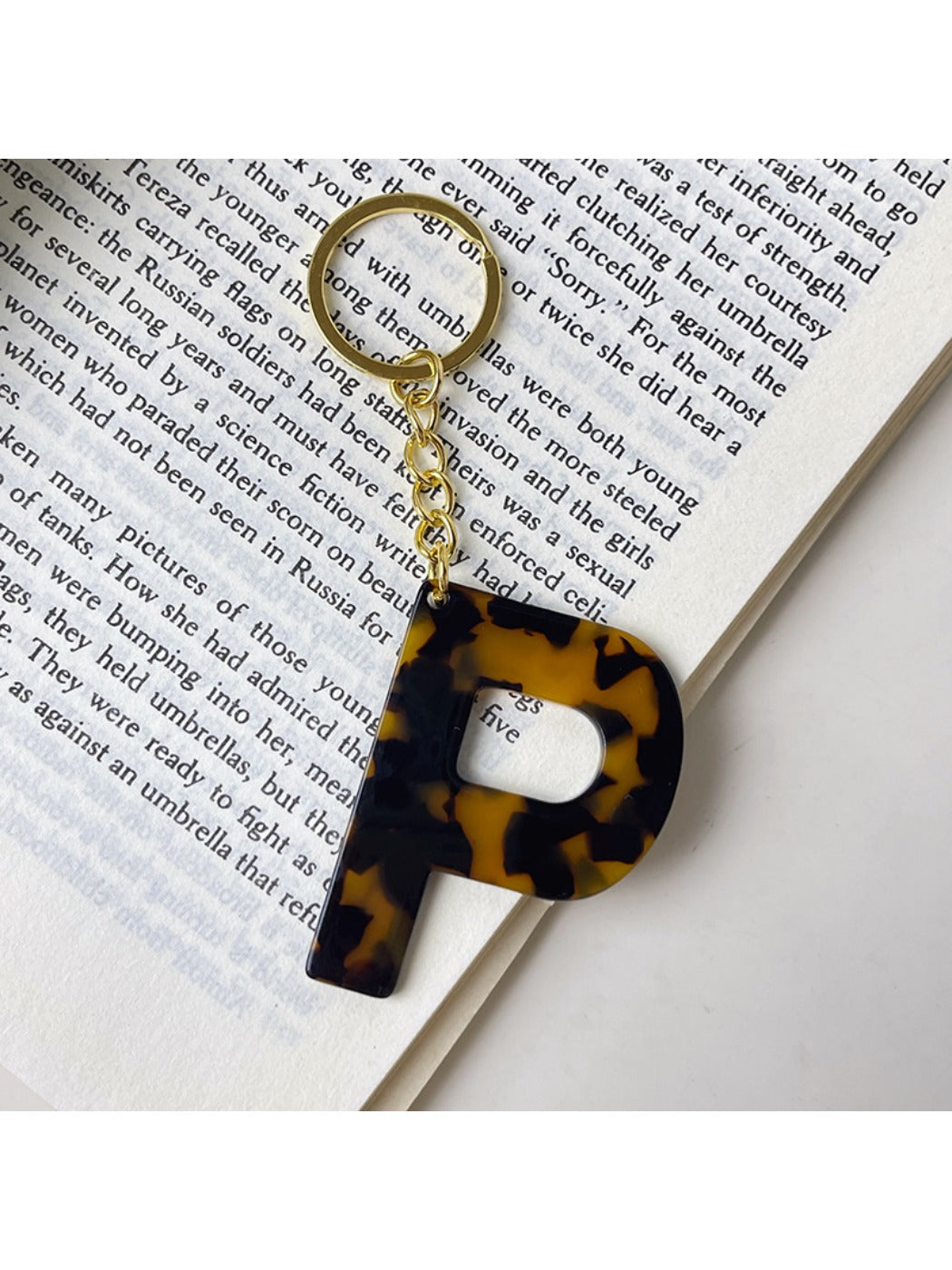 Keypus - Leopard Print Letter Keychain