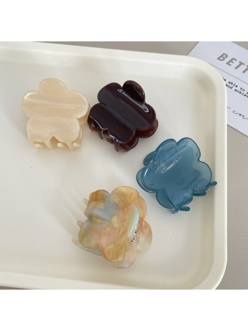 Beau - Macaron Colored Flower Shaped Claw Clip
