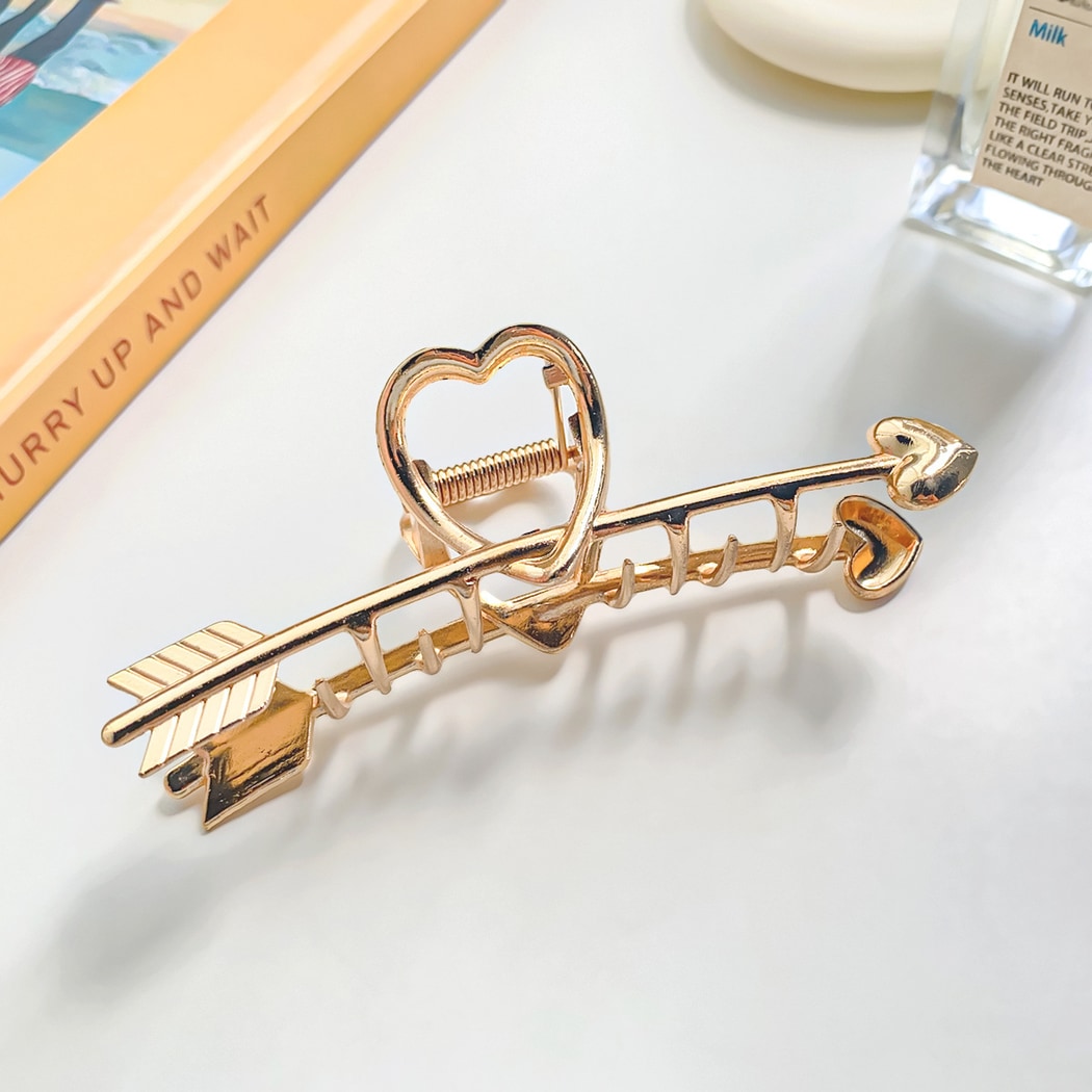 Beau - Cool Toned Geometric Line Elegant Claw Clip