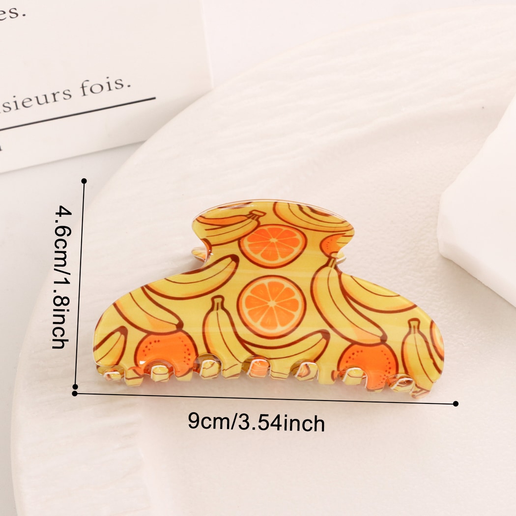 Beau - Fruit Theme Print Casual Claw Clip