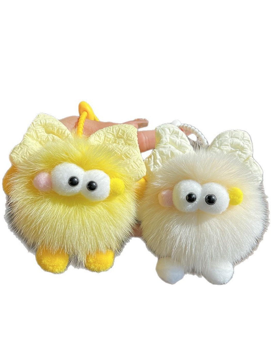 Keypus - Cute Bow Coal Ball Keychain