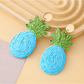 Earedge - Pineapple Raffia Alloy Drop Earrings