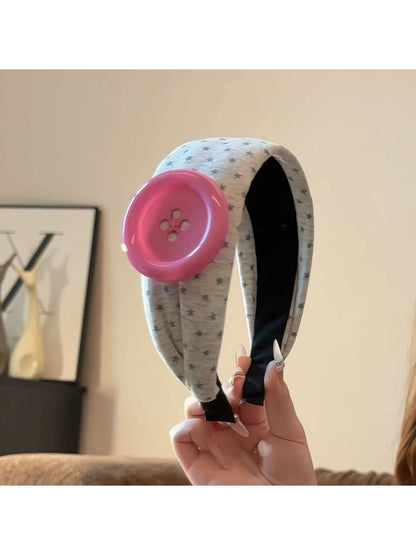 Gifty - Polka Dot Wide Fabric Hair Hoop Headband
