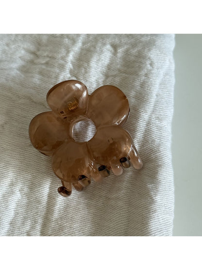 Beau - Glossy Acrylic Flower Hollow Claw Clip