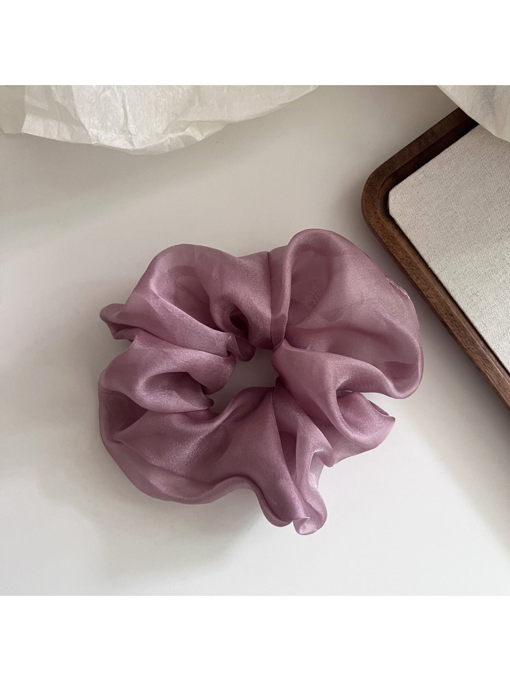 Gifty - Gentle Solid Color Tulle Scrunchie