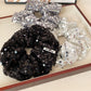 Gifty - Black Silver Sequin Scrunchies