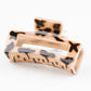 Beau - Leopard Print Openwork Square Claw Clip
