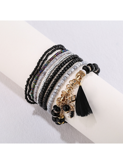 Lovra - Bohemian Multilayer Beaded Pendant Bracelet