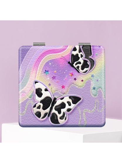 Mirroray - Butterfly Print Portable Folding Makeup Mirror
