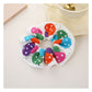 Gifty - Chunky Knit Scrunchie with Floral Design Hair Ties