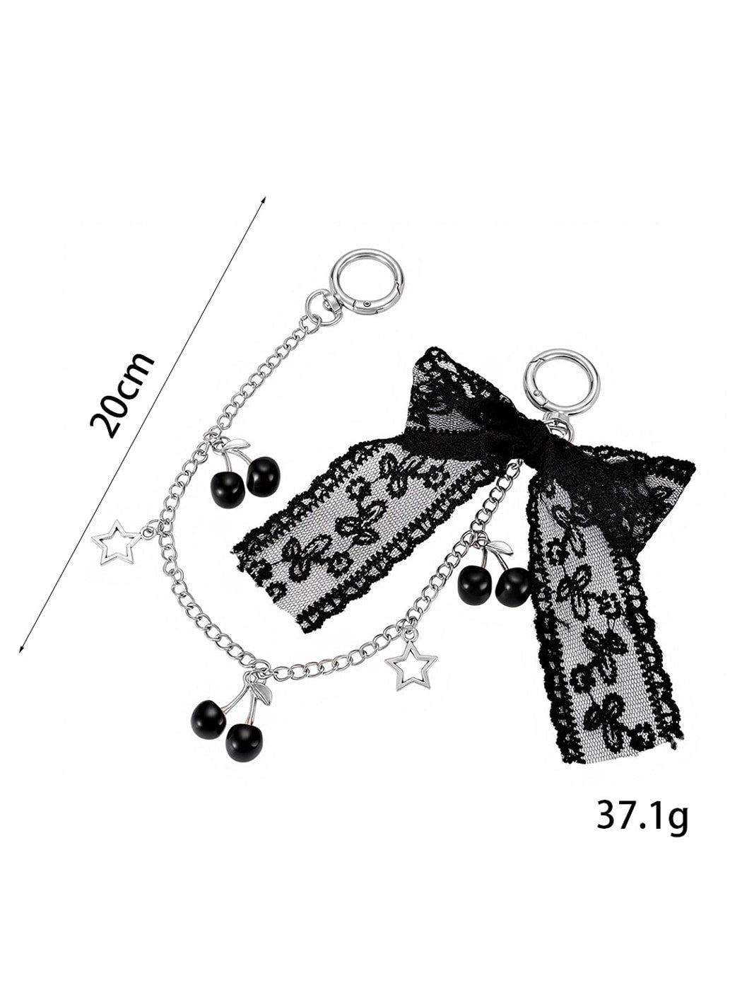 Keypus - Lace Bow Pendant Chain Phone Strap Keychain