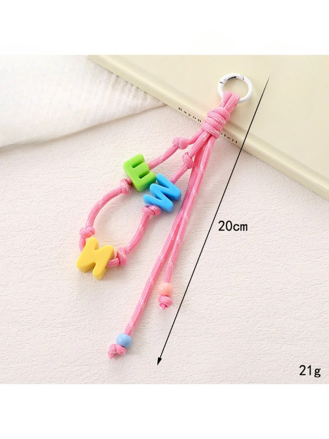 Keypus - Colorful Letter-Shaped Beaded Keychain