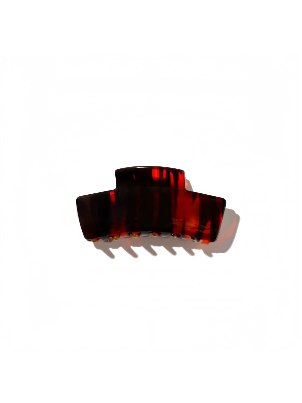 Beau - Checkered and Striped Acetate Claw Hair Clip
