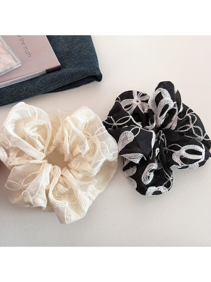 Gifty - Cute Lace Contrast Wide Scrunchie