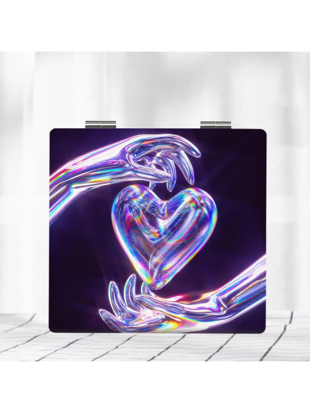 Mirroray - Heart Design Portable Folding Makeup Mirror