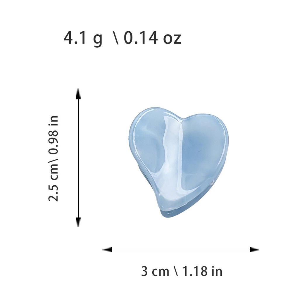 Beau - Muted Heart Shape Fashion Claw Clip