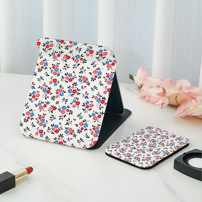Mirroray - Floral Print Folding Desktop Makeup Mirror