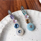 Side view of Beau rhinestone hair clip highlighting the clip mechanism and colorful stones