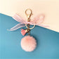 Keypus - Lace Bow Pompom Bag Charm Keychain