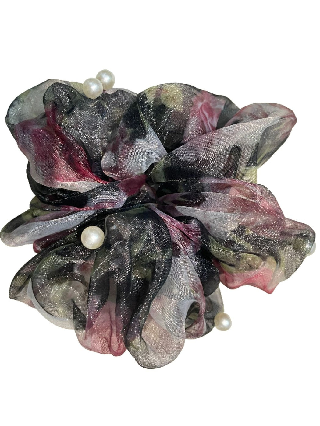 Gifty - Polyester Organza Printed Scrunchie
