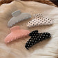Close-up of Beau Sweet Polka Dot Stripe Claw Clip highlighting polka dot and stripe pattern