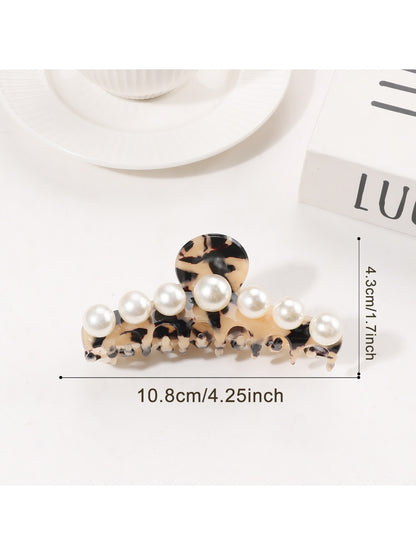 Beau - Stylish Beaded Half Round Claw Clip