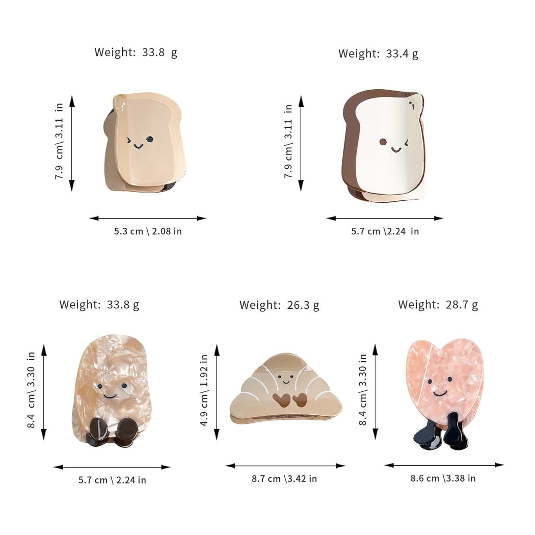 Beau - Simple Brown Food Shape Claw Clip