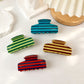 Beau - Striped Geometric Pattern Claw Clip
