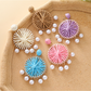 Earedge - Geometric Round Pendant Drop Earrings